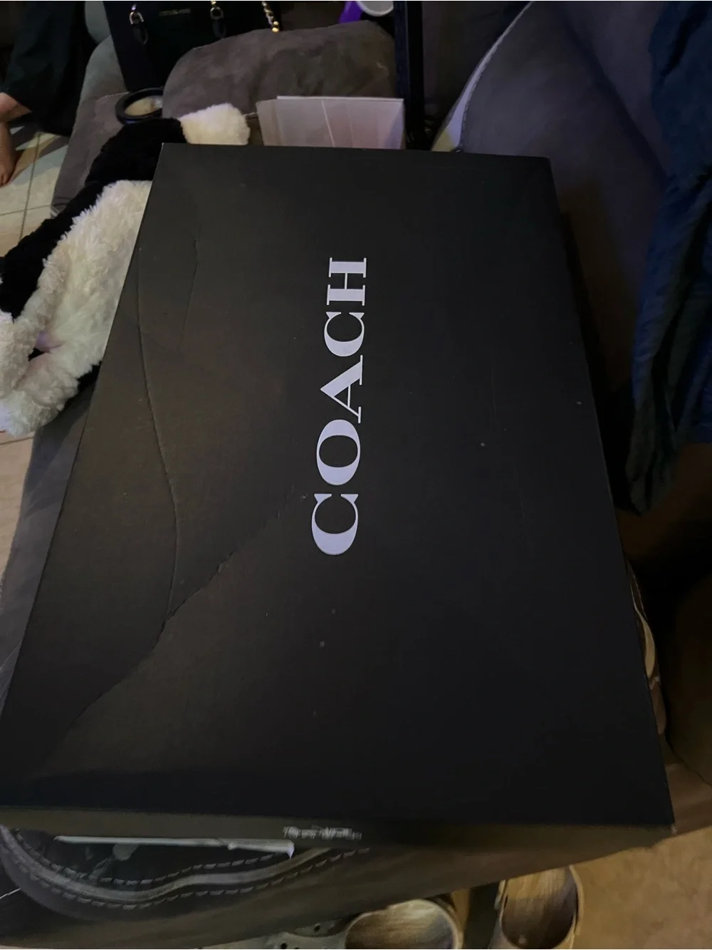Coach Black Shoe Box with White Logo